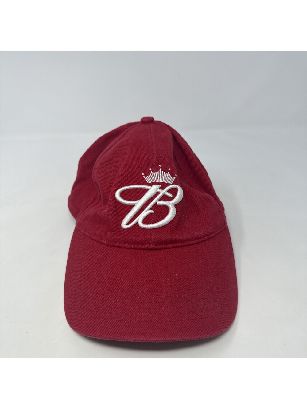Budweiser Crown Hat Red Embroidered Logo Adjustable 2004 Offical AB Product Beer